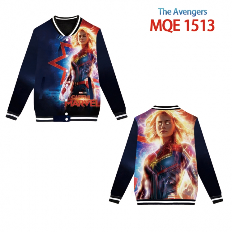 The avengers allianc  Full color round neck baseball uniform coat  Hoodie  XS to4XL 8 sizes MQE1513