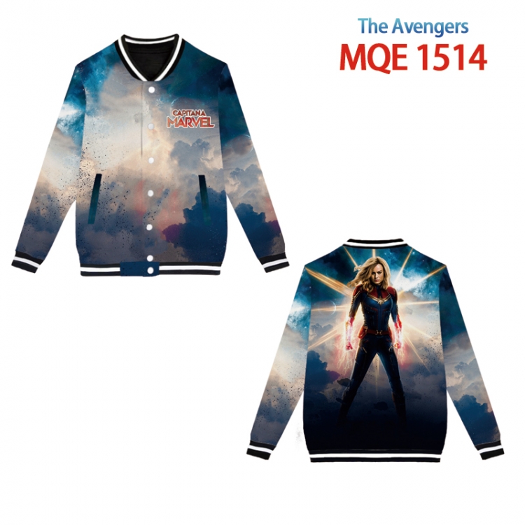 The avengers allianc  Full color round neck baseball uniform coat  Hoodie  XS to4XL 8 sizes MQE1514