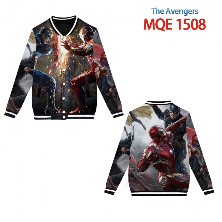 The avengers allianc  Full color round neck baseball uniform coat  Hoodie  XS to4XL 8 sizes MQE1508
