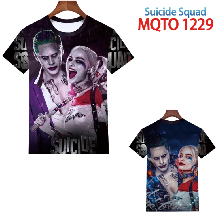 Suicide Squad Full color printing flower short sleeve T-shirt 2XS-4XL, 9 sizes MQTO1229