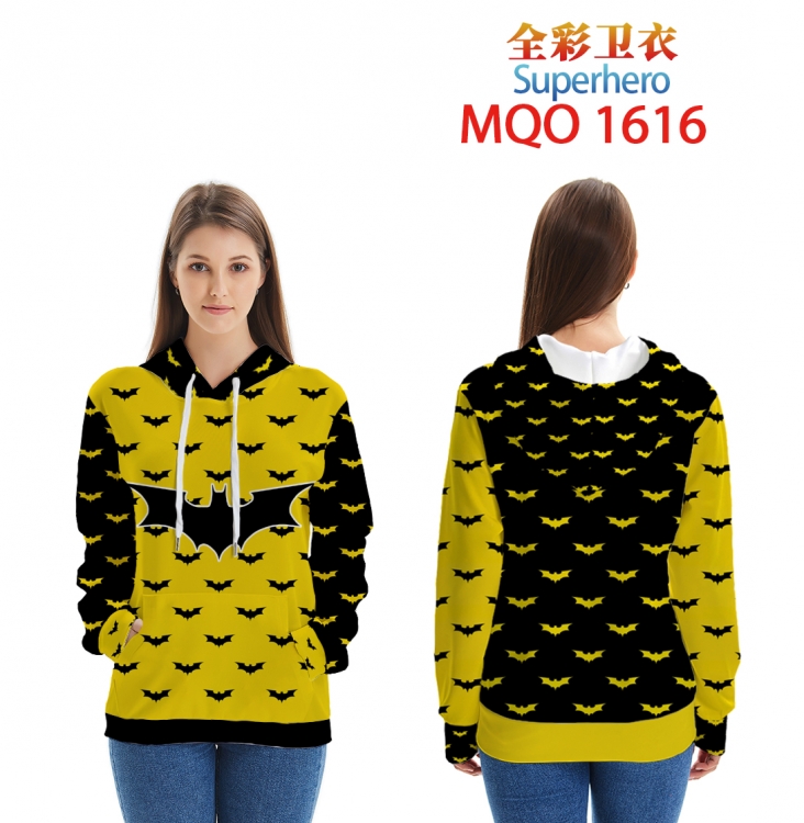 Superhero Full Color Patch pocket Sweatshirt Hoodie EUR SIZE 9 sizes from XXS to XXXXL MQO1616