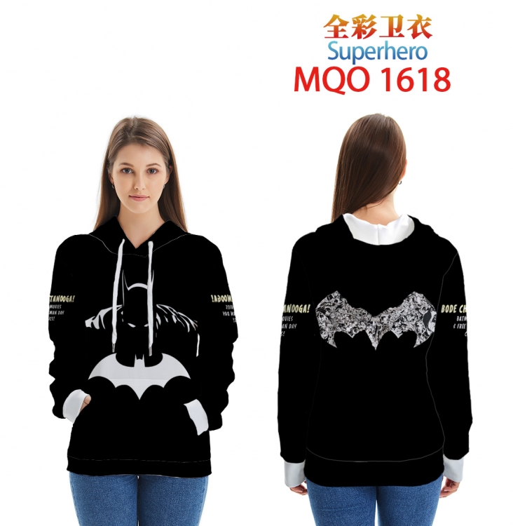 Superhero Full Color Patch pocket Sweatshirt Hoodie EUR SIZE 9 sizes from XXS to XXXXL MQO1618