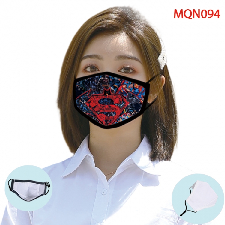 Superhero Color printing Space cotton Masks price for 5 pcs (Can be placed PM2.5 filter,but not provided) MQN094