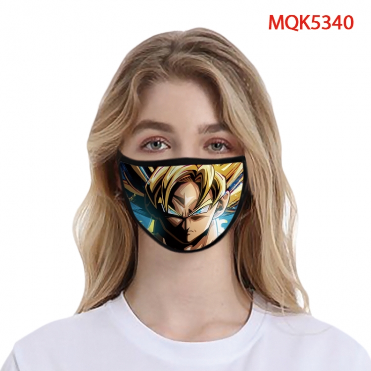 Dragon Ball Color printing Space cotton Masks price for 5 pcs MQK5340