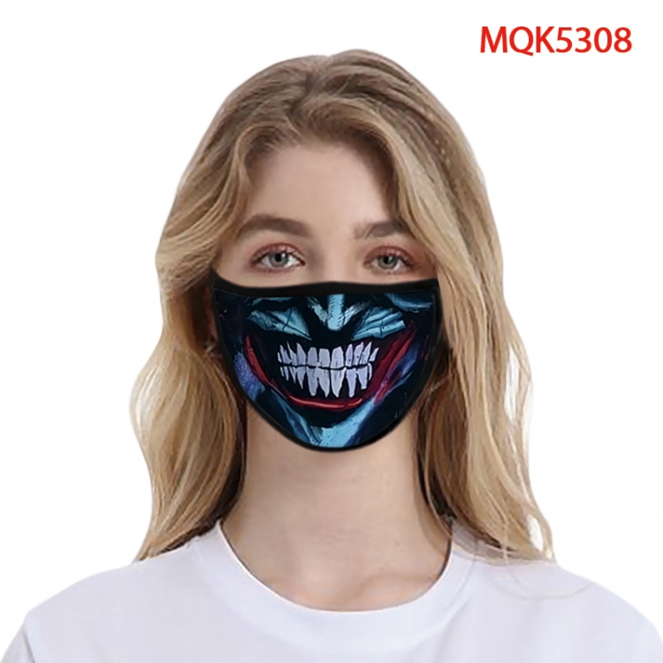 The Joker Color printing Space cotton Masks price for 5 pcs  MQK5308