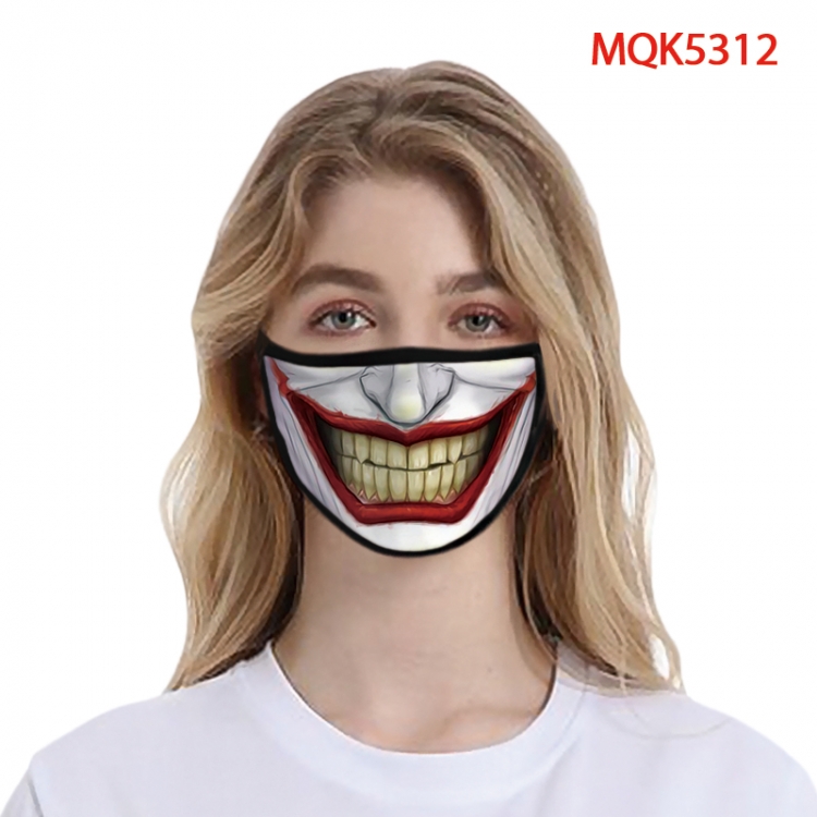 The Joker Color printing Space cotton Masks price for 5 pcs  MQK5312