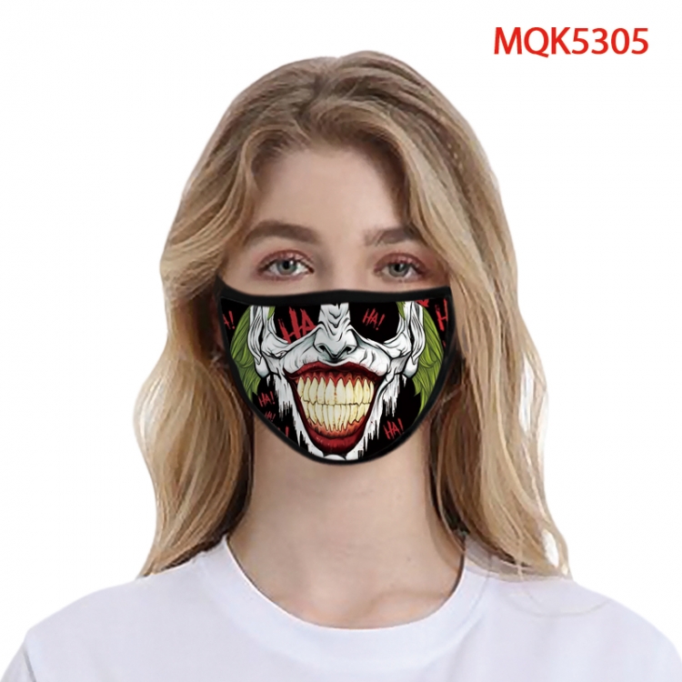 The Joker Color printing Space cotton Masks price for 5 pcs  MQK5305