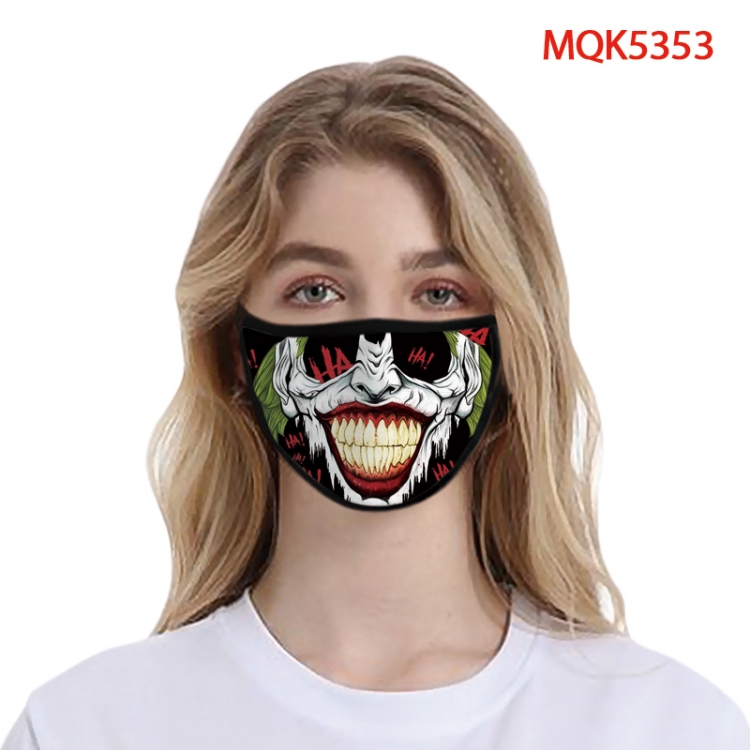 The Joker Color printing Space cotton Masks price for 5 pcs  MQK5353