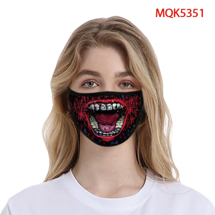 The Joker Color printing Space cotton Masks price for 5 pcs  MQK5351
