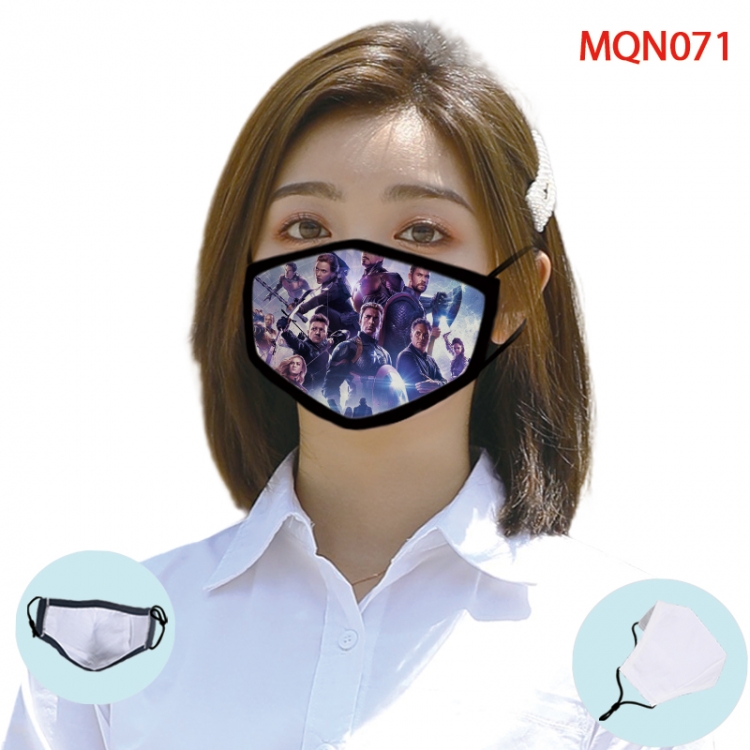 Superhero Color printing Space cotton Masks price for 5 pcs (Can be placed PM2.5 filter,but not provided) MQN071