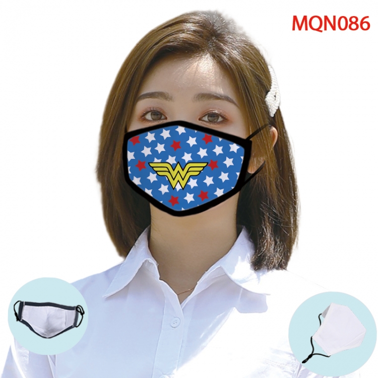 Superhero Color printing Space cotton Masks price for 5 pcs (Can be placed PM2.5 filter,but not provided) MQN086