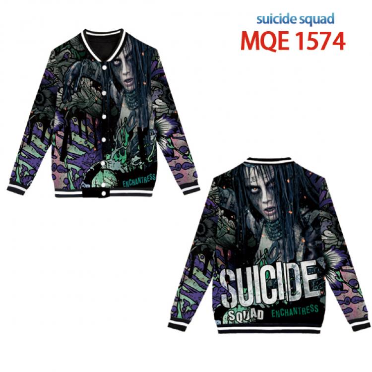 Suicide squad Full color round neck baseball uniform coat Hoodie XS to 4XL 8 sizes MQE1574