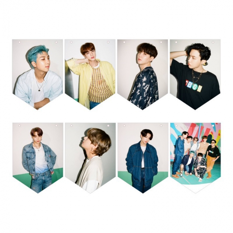 BTS Korean celebrity Photo Waterproof poster hanging Wall Scroll a set of 8 price for 5 sets