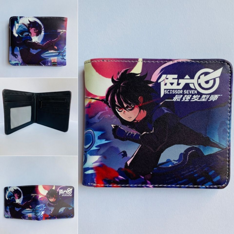 Scissor Seven Anime color picture two fold  Short wallet 11X9.5CM 60G