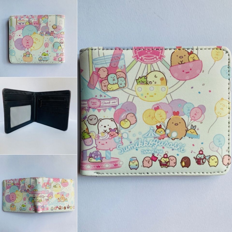 Sumikko Gurashi Anime color picture two fold  Short wallet 11X9.5CM 60G