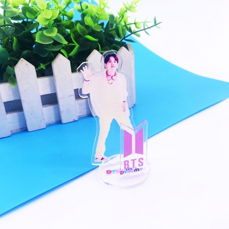  BTS Cartoon Transparent Acrylic Standing 25g 7X11CM price for 5 pcs