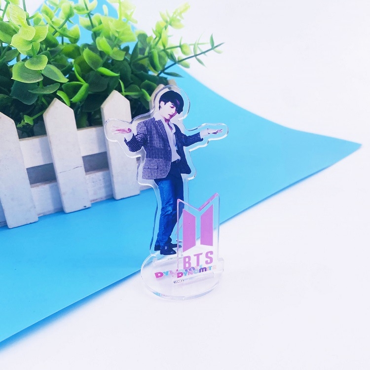  BTS Cartoon Transparent Acrylic Standing 25g 7X11CM price for 5 pcs