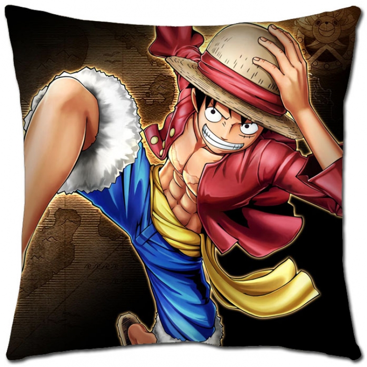 One Piece Anime square full-color pillow cushion 45X45CM  H1-241 NO FILLING