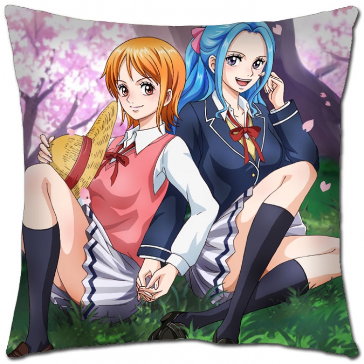 One Piece Anime square full-color pillow cushion 45X45CM   H1-353 NO FILLING