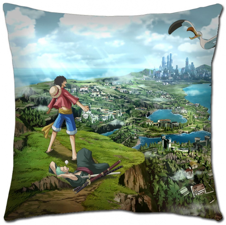 One Piece Anime square full-color pillow cushion 45X45CM  H1-312 NO FILLING