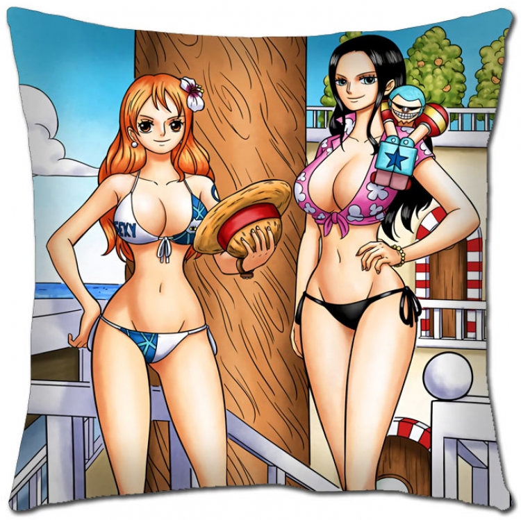 One Piece Anime square full-color pillow cushion 45X45CM  H1-315 NO FILLING