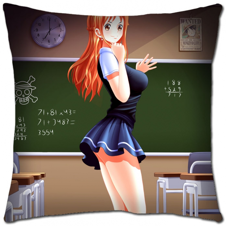 One Piece  Anime square full-color pillow cushion 45X45CM H1-305 NO FILLING