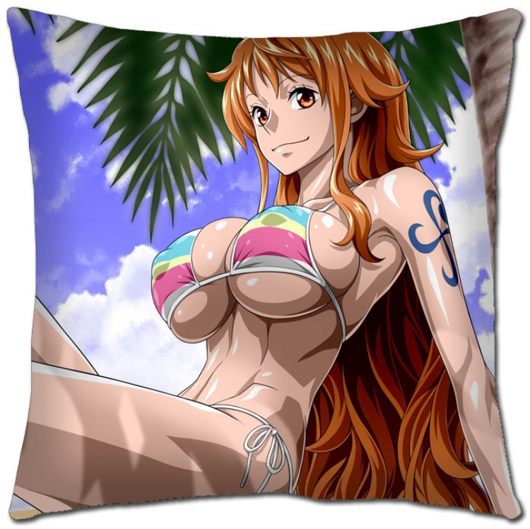 One Piece  Anime square full-color pillow cushion 45X45CM  H1-304 NO FILLING