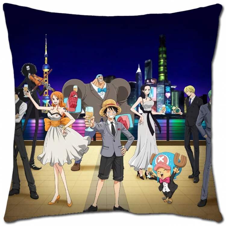 One Piece  Anime square full-color pillow cushion 45X45CM  H1-325 NO FILLING
