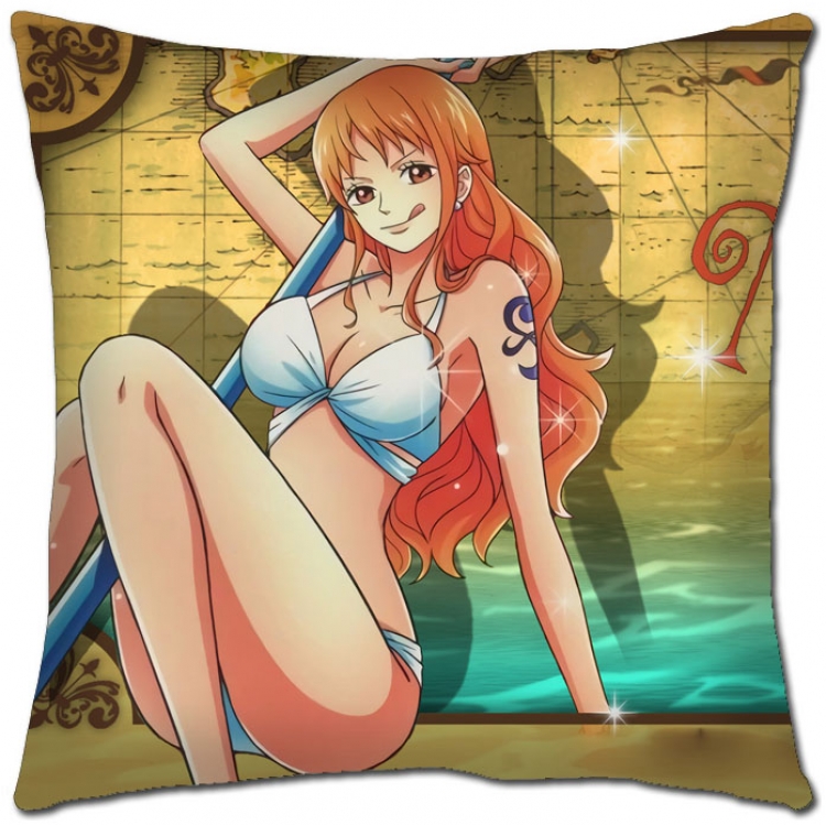 One Piece  Anime square full-color pillow cushion 45X45CM H1-295 NO FILLING