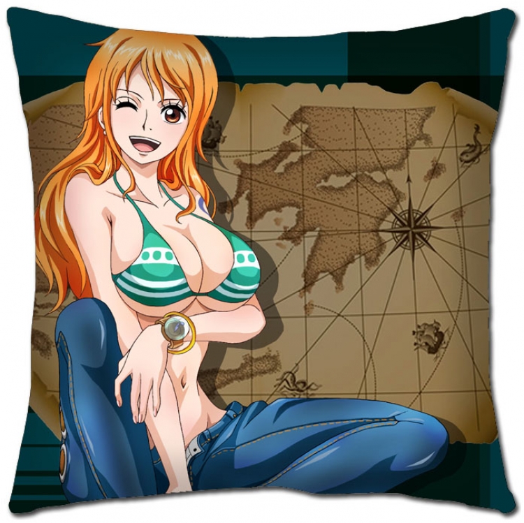 One Piece  Anime square full-color pillow cushion 45X45CM H1-302 NO FILLING