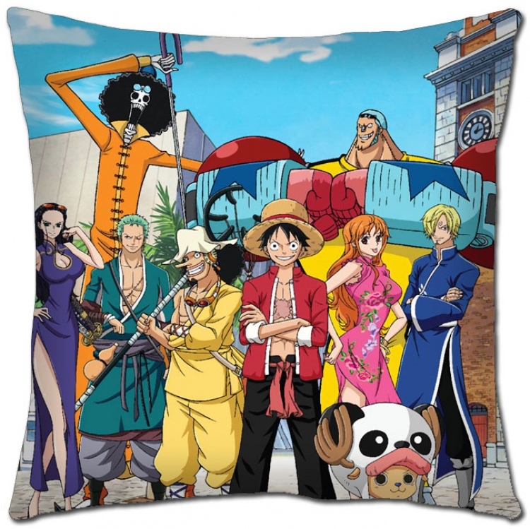 One Piece  Anime square full-color pillow cushion 45X45CM H1-326 NO FILLING