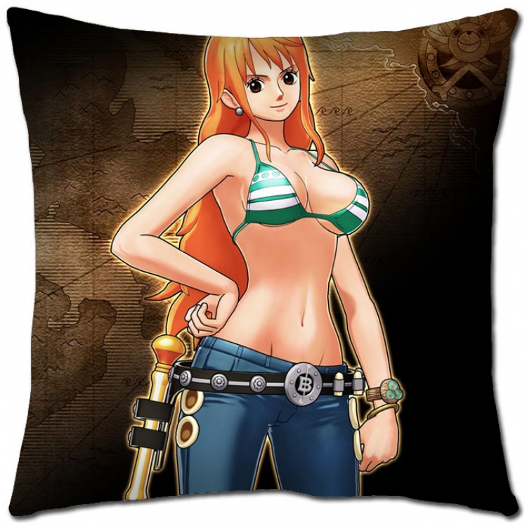 One Piece  Anime square full-color pillow cushion 45X45CM H1-240 NO FILLING