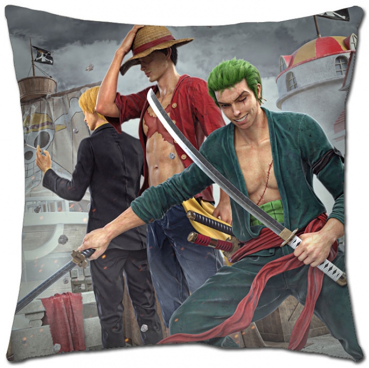 One Piece Anime square full-color pillow cushion H1-339 NO FILLING