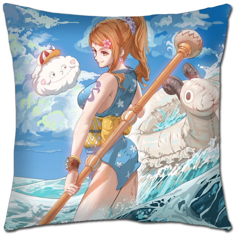 One Piece Anime square full-color pillow cushion H1-317 NO FILLING
