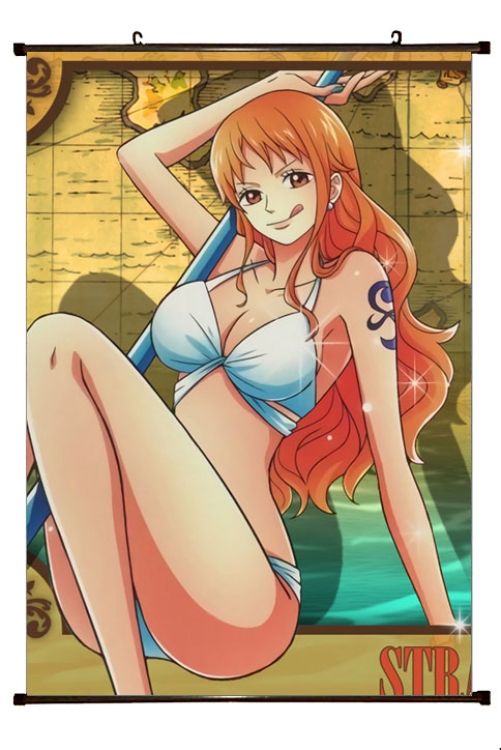 One Piece Anime Plastic pole cloth painting Wall Scroll 60X90CM H1-295 NO FILLING