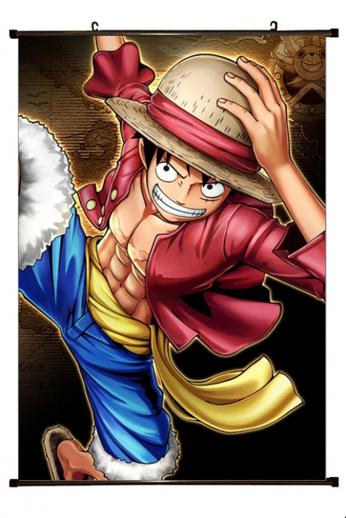 One Piece Anime Plastic pole cloth painting Wall Scroll 60X90CM H1-241 NO FILLING