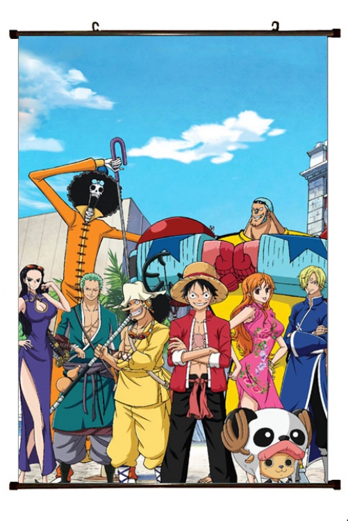 One Piece Anime Plastic pole cloth painting Wall Scroll 60X90CM H1-326 NO FILLING