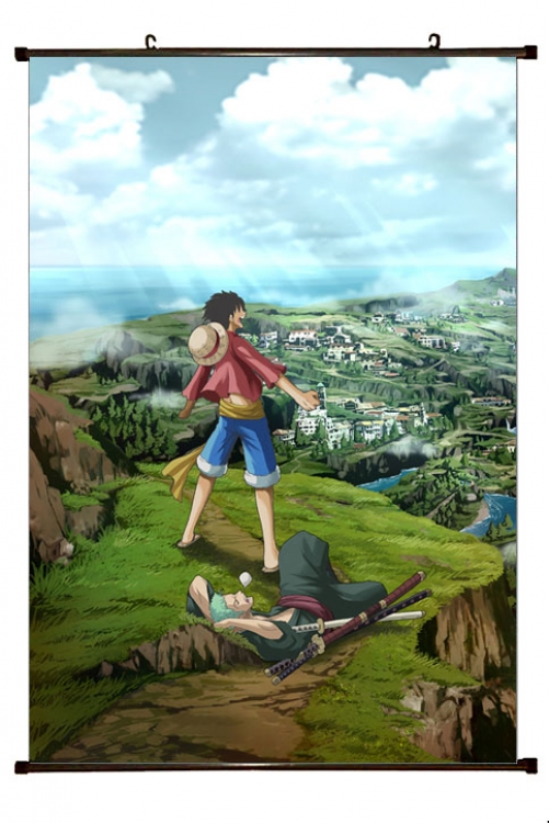 One Piece Anime Plastic pole cloth painting Wall Scroll 60X90CM H1-312 NO FILLING