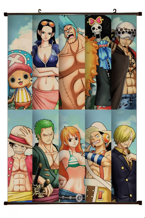 One Piece Anime Plastic pole cloth painting Wall Scroll 60X90CM H1-314 NO FILLING