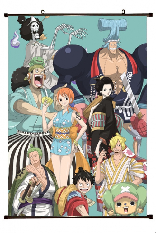 One Piece Anime Plastic pole cloth painting Wall Scroll 60X90CM H1-267 NO FILLING