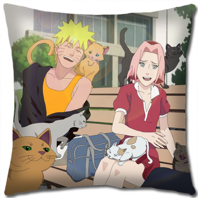 Naruto Anime square full-color pillow cushion 45X45CM H7-409 NO FILLING