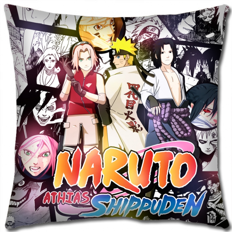 Naruto Anime square full-color pillow cushion 45X45CM H7-381 NO FILLING