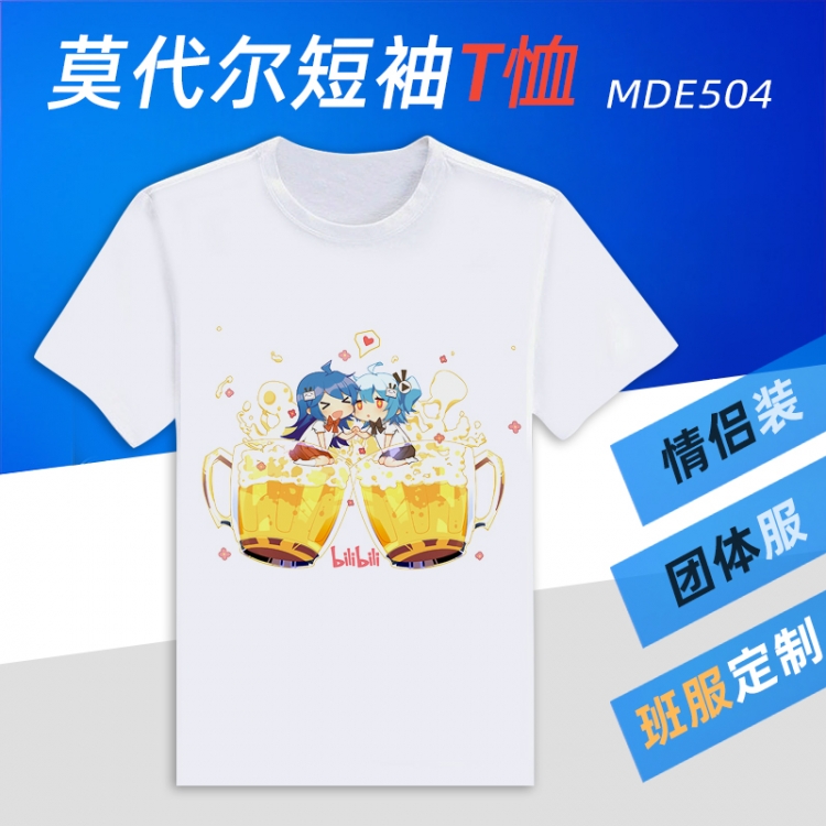 Bilibili  Animation Round neck modal T-shirt  can be customized by single style MDE504