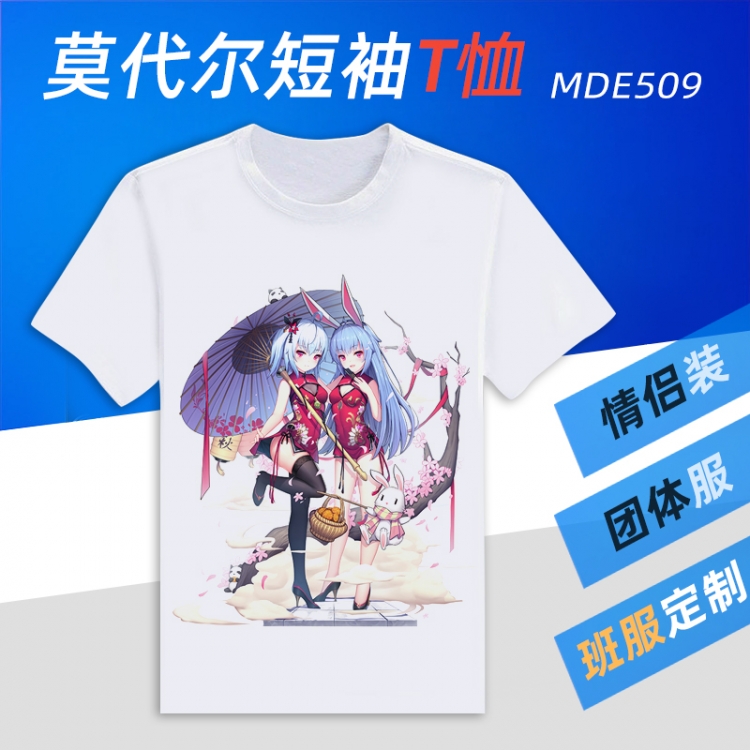 Bilibili  Animation Round neck modal T-shirt  can be customized by single style MDE509  