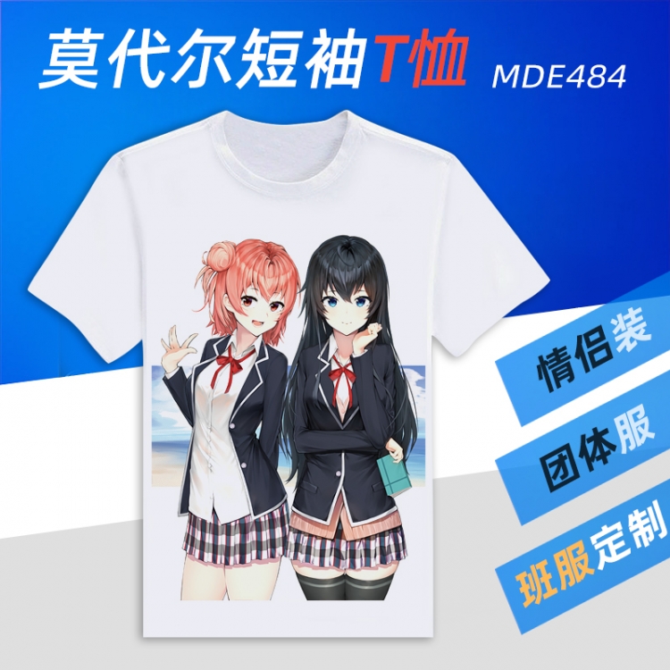 My Youth Romantic Comedy Is Wrong, As I Expected Animation Round neck modal T-shirt  can be customized by single style M