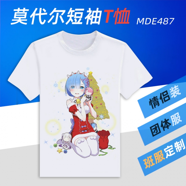 Re:Zero kara Hajimeru Isekai Seikatsu Animation Round neck modal T-shirt  can be customized by single style MDE487
