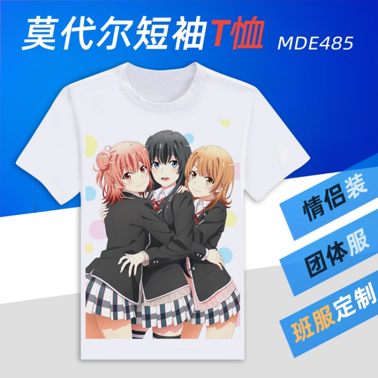 My Youth Romantic Comedy Is Wrong, As I Expected Animation Round neck modal T-shirt  can be customized by single style M