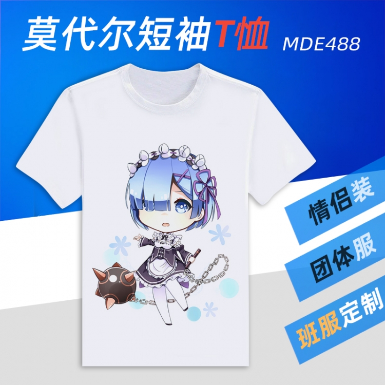 Re:Zero kara Hajimeru Isekai Seikatsu Animation Round neck modal T-shirt  can be customized by single style MDE488