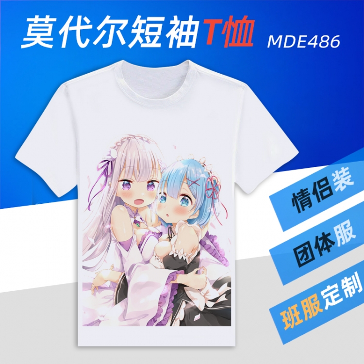 Re:Zero kara Hajimeru Isekai Seikatsu Animation Round neck modal T-shirt  can be customized by single style MDE486