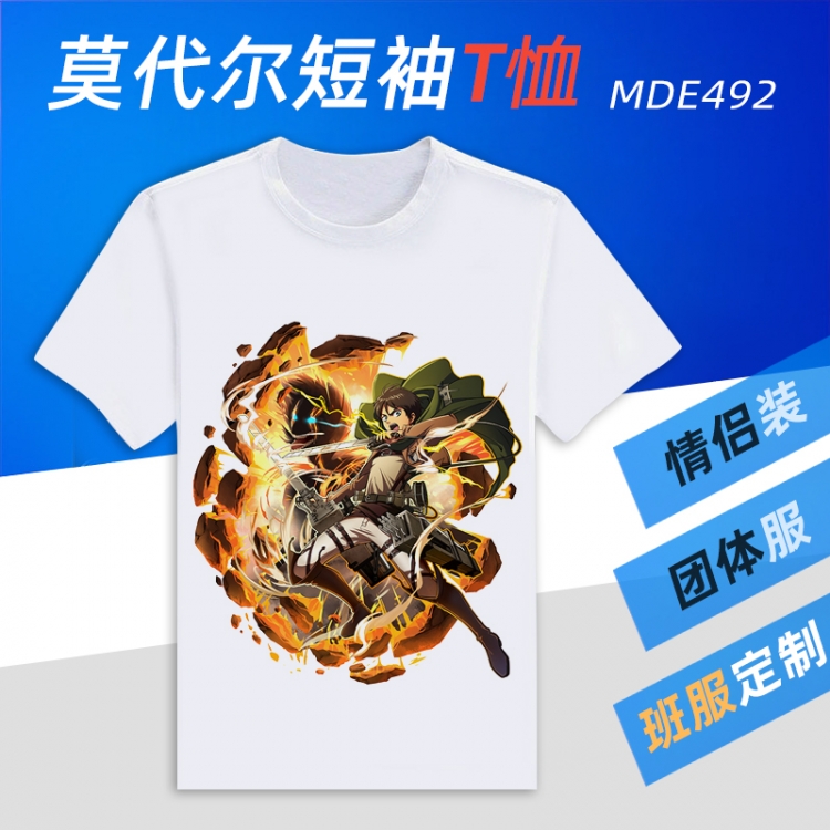 Shingeki no Kyojin Animation Round neck modal T-shirt  can be customized by single style MDE492